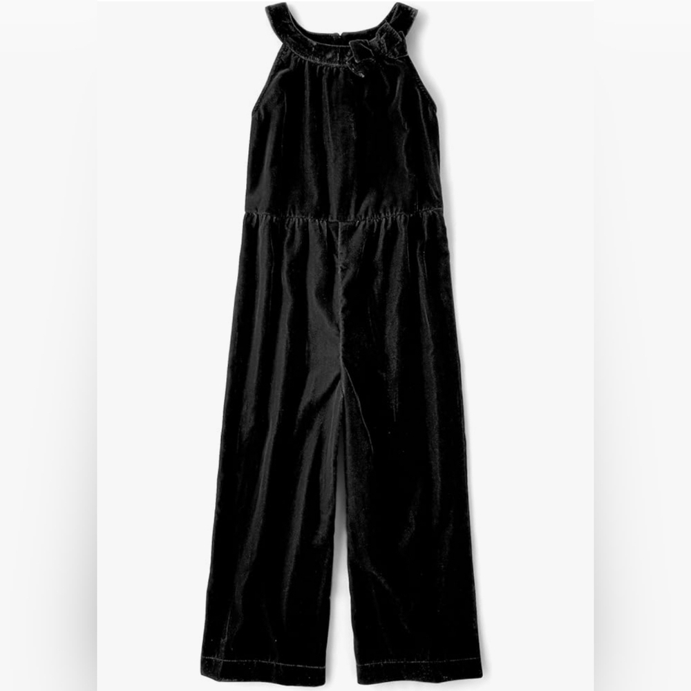 Gymboree Jumpsuit Elegant Black Velvet Bow Size 3T NEW